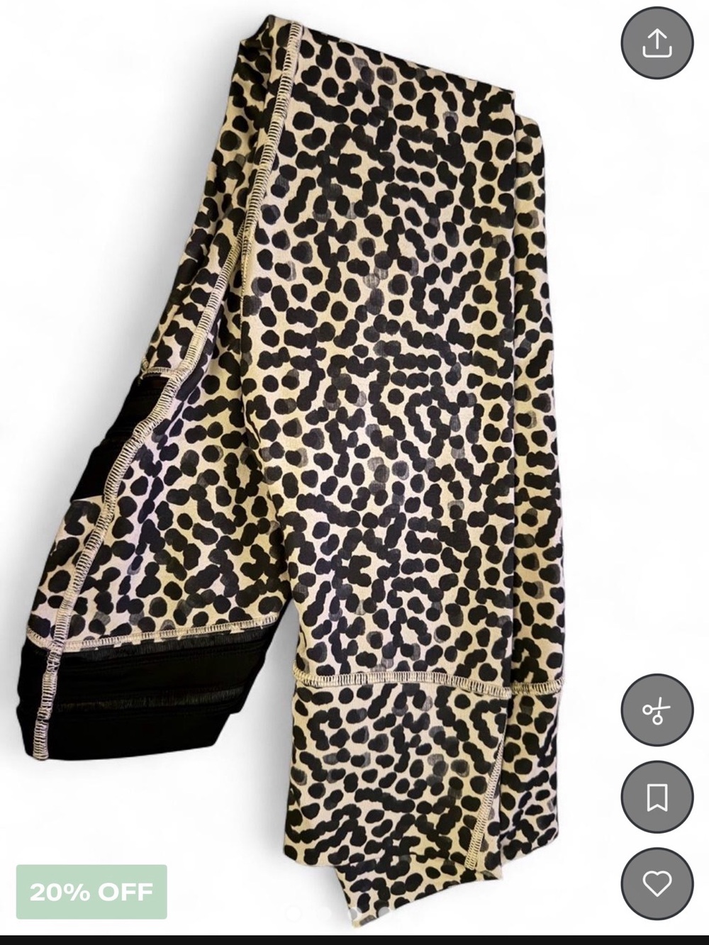 lululemon athletica Leopard Print Capri Leggings in Black and Cream